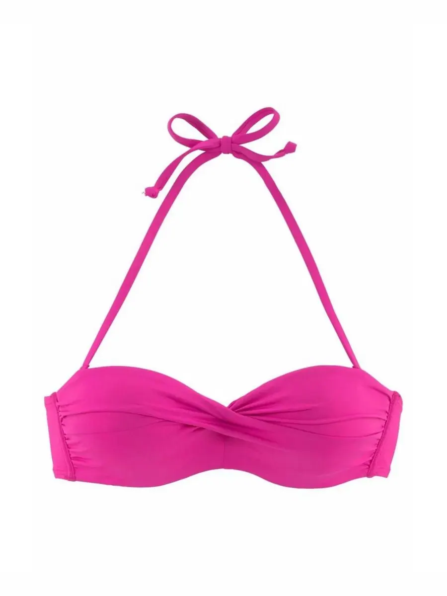 Коллекция бикини-топов и трусиков Twist Bandeau Lascana — изображение 4 из 7, розовый