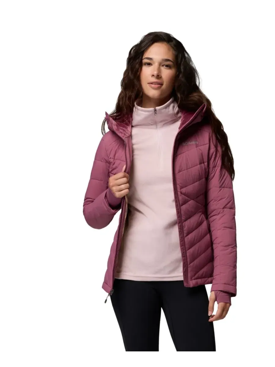 Женский пуховик с капюшоном и флисовой подкладкой Joy Peak II Columbia, Antique Mauve — изображение 2 из 3
