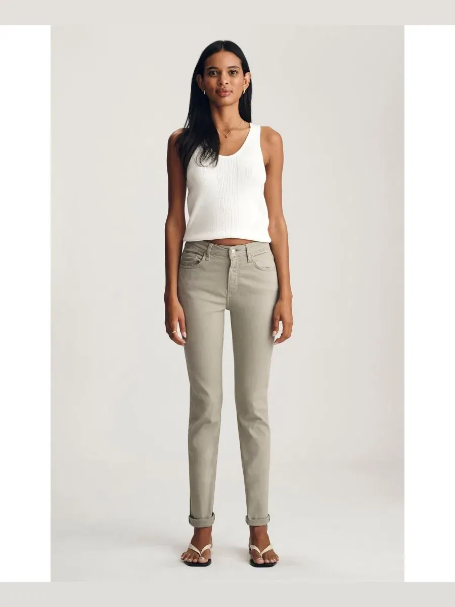 Джинсы женские свободного кроя с зауженным низом Kathleen Mid Rise Boyfriend Desert Sage Flex Blue — изображение 4 из 6