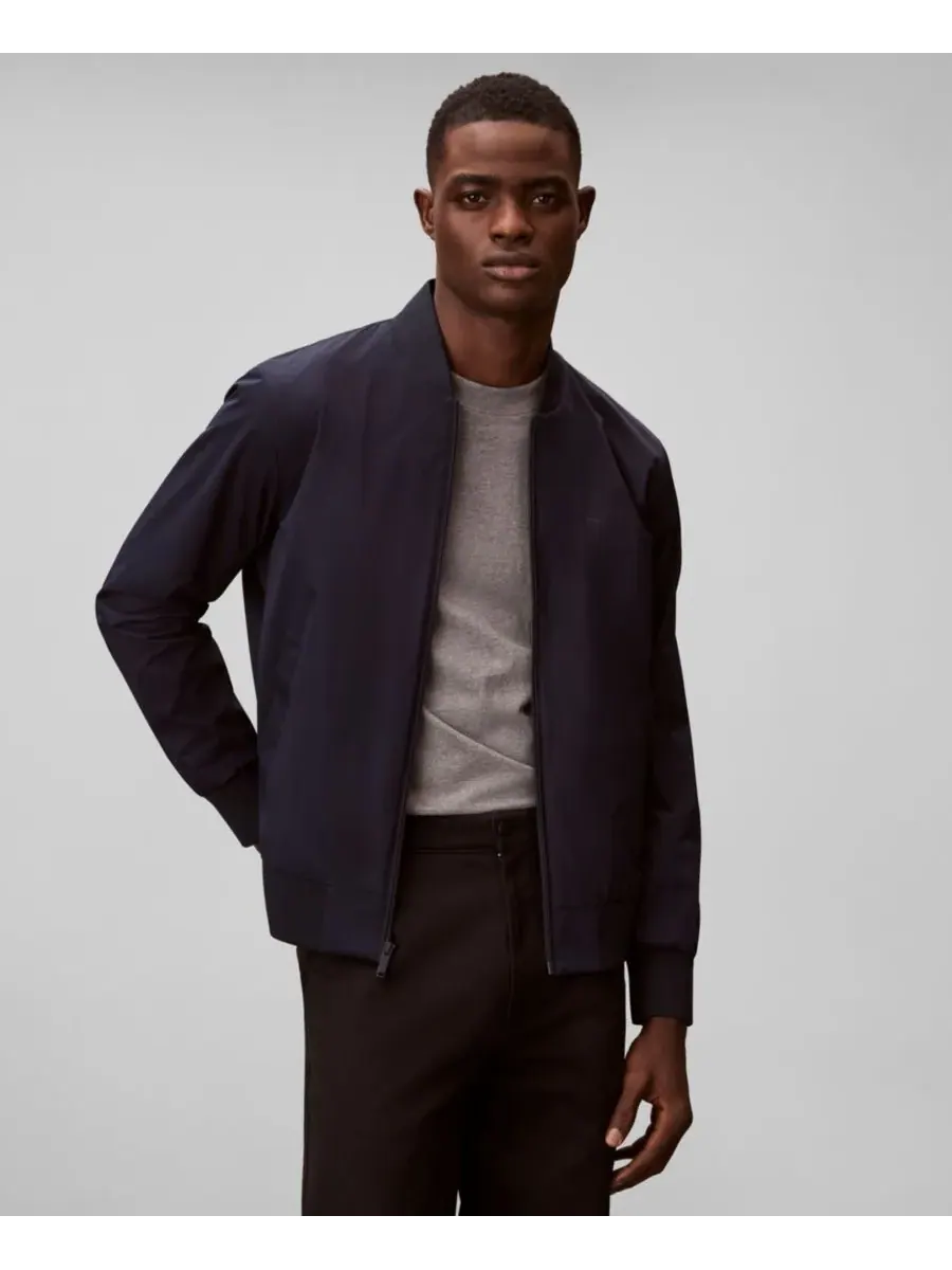 Мужская куртка-бомбер Birdseye с круглым воротником Calvin Klein — изображение 1 из 5, сапфировый