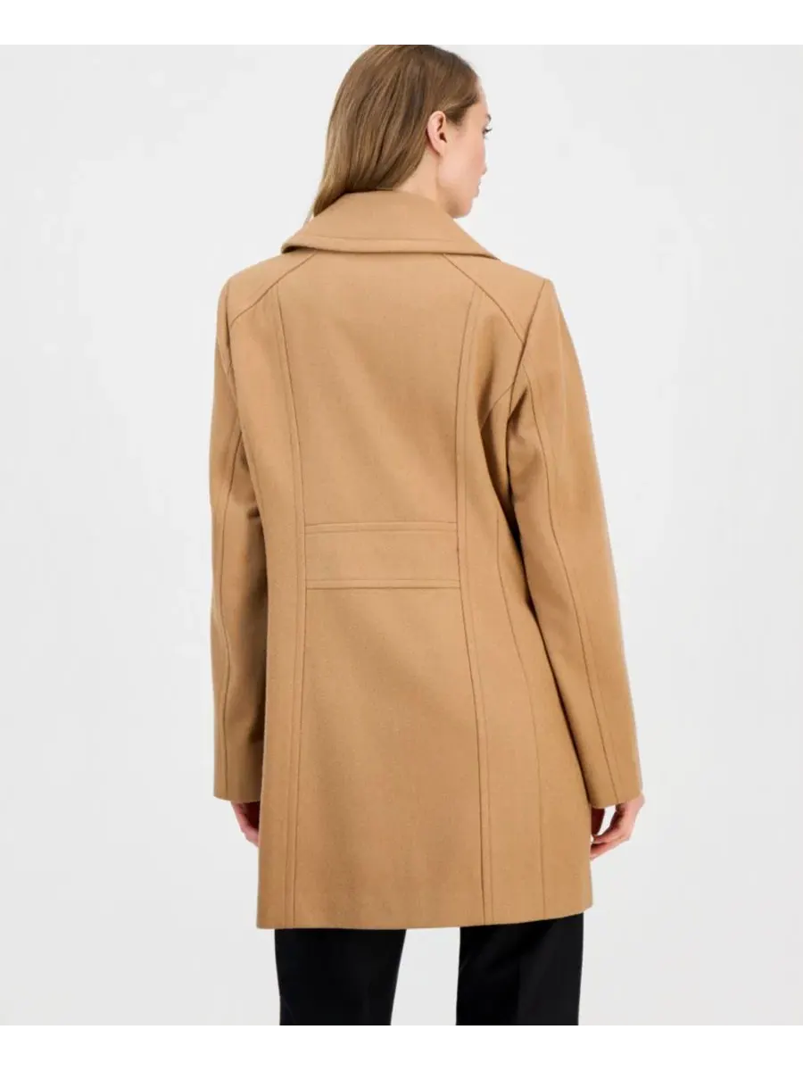 Пальто однобортное с поясом Anne Klein — изображение 5 из 5, верблюжий