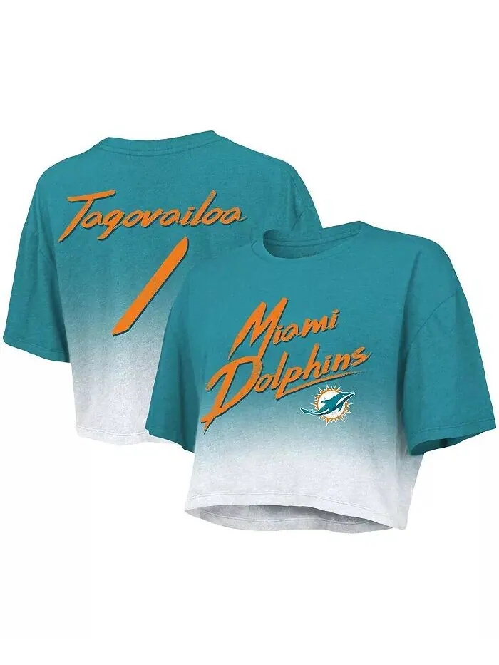 Женская футболка Threads Tua Tagovailoa Aqua