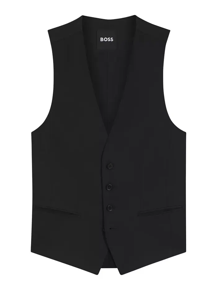 BOSS Мужской однобортный жилет Hugo Boss — изображение 5 из 7, черный