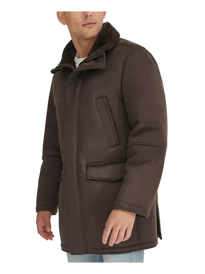 Мужское пальто из искусственного меха Dockers — изображение 3 из 7, коричневый