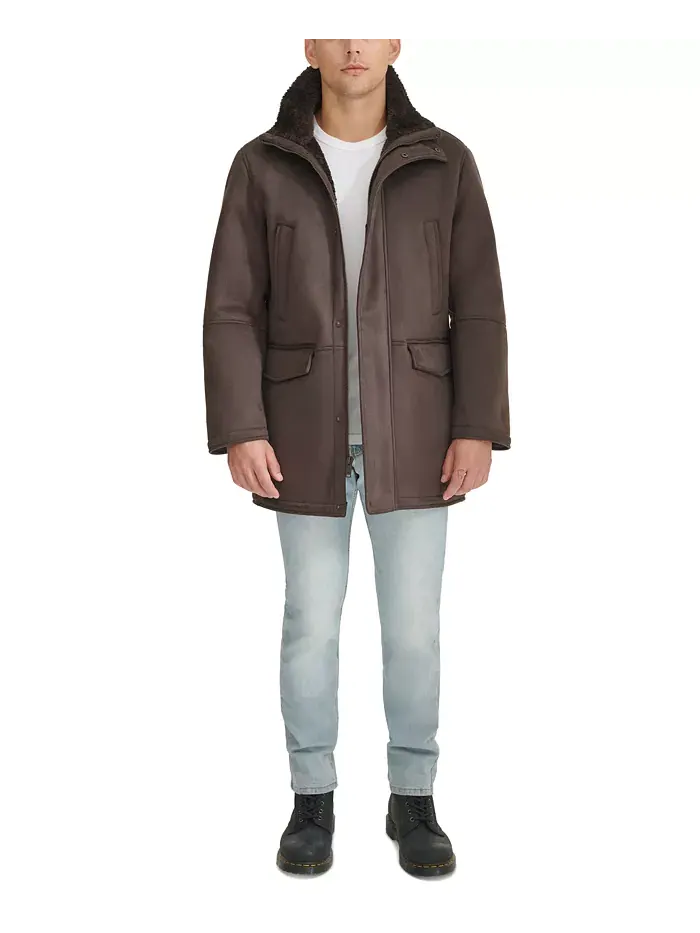 Мужское пальто из искусственного меха Dockers — изображение 6 из 7, коричневый