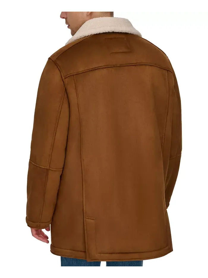 Мужское пальто из искусственного меха Dockers — изображение 2 из 6, коричневый