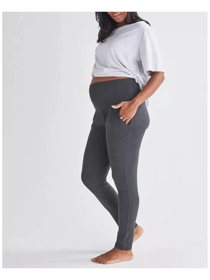 Мягкие домашние брюки Angel для беременных ANGEL MATERNITY — изображение 2 из 3, темно-серый серый