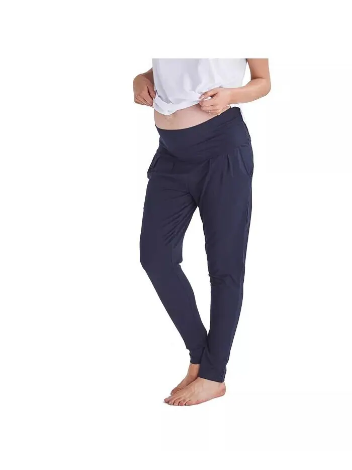 Мягкие домашние брюки Angel для беременных ANGEL MATERNITY — синий
