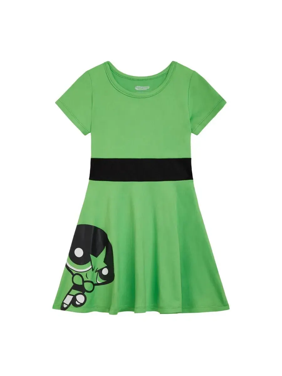 Платье-косплей The Powerpuff Girls Buttercup — зеленый