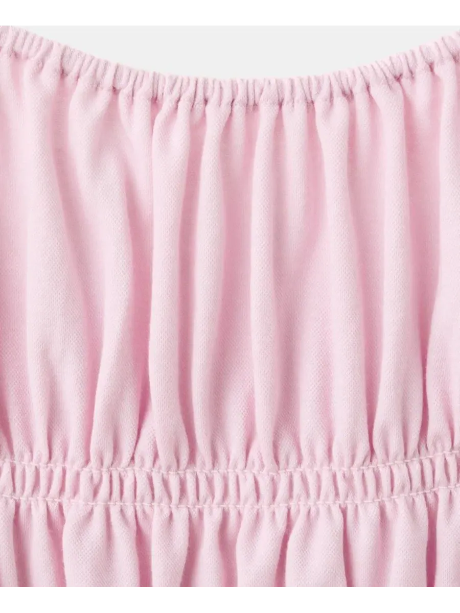 Платье-миди с драпировкой, без рукавов, Ruched Long Dress MANGO — изображение 4 из 5, розовый