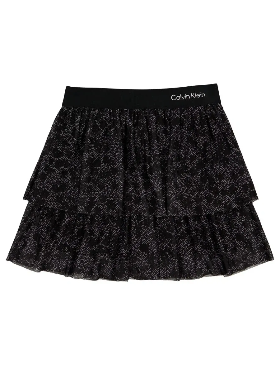 Юбка с ярусной отделкой Calvin Klein
