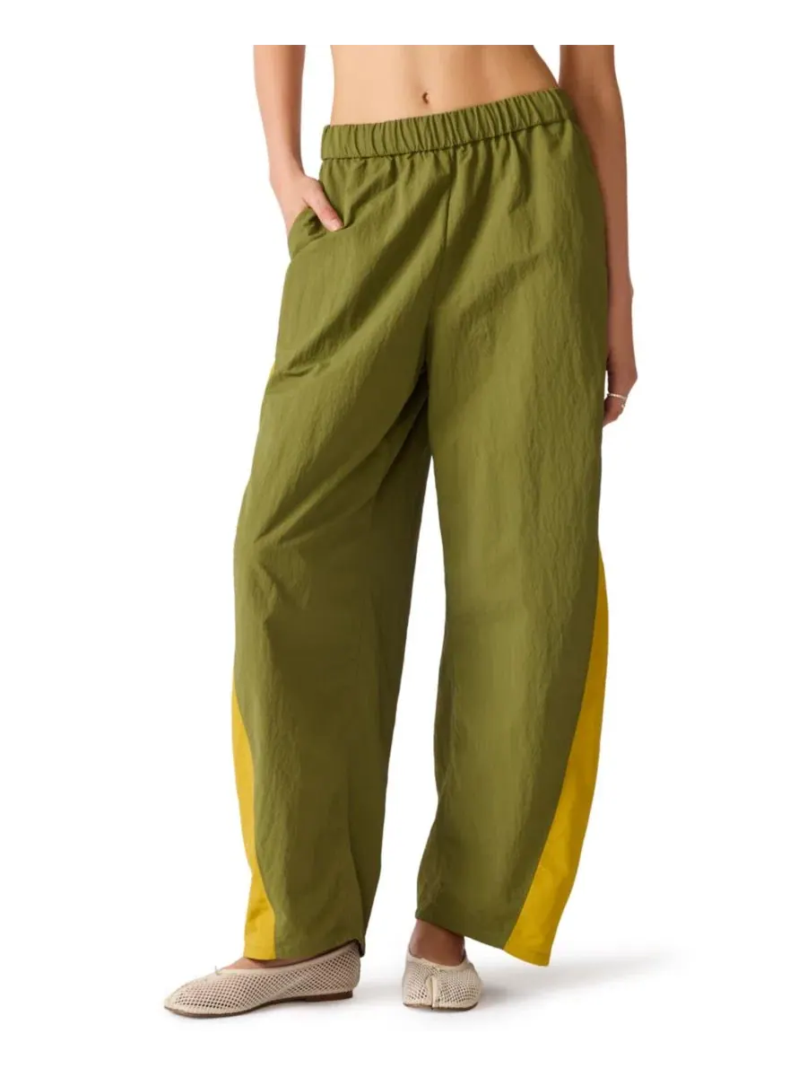 Спортивные брюки с разрезами по низу, модель Khoda Mid-Rise Barrel Track Pants Steve Madden