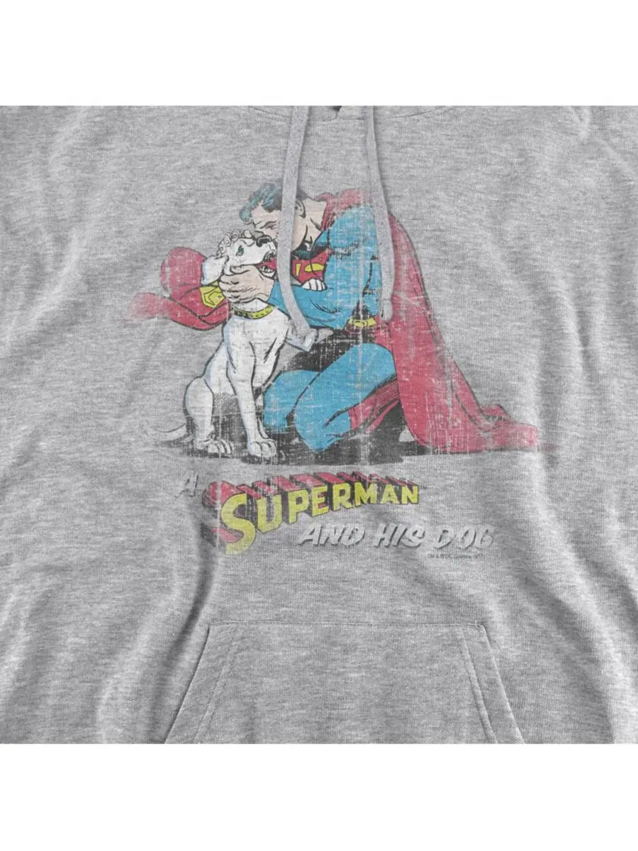 Худи с графическим принтом и нагрудным карманом Superman — изображение 2 из 3, приглушенный