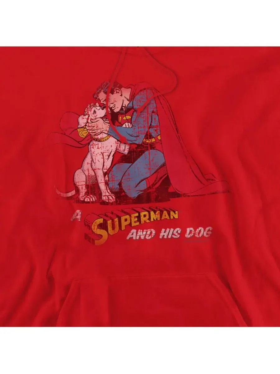 Худи с принтом His Dog Kangaroo-Pocket Superman — изображение 2 из 3, красный
