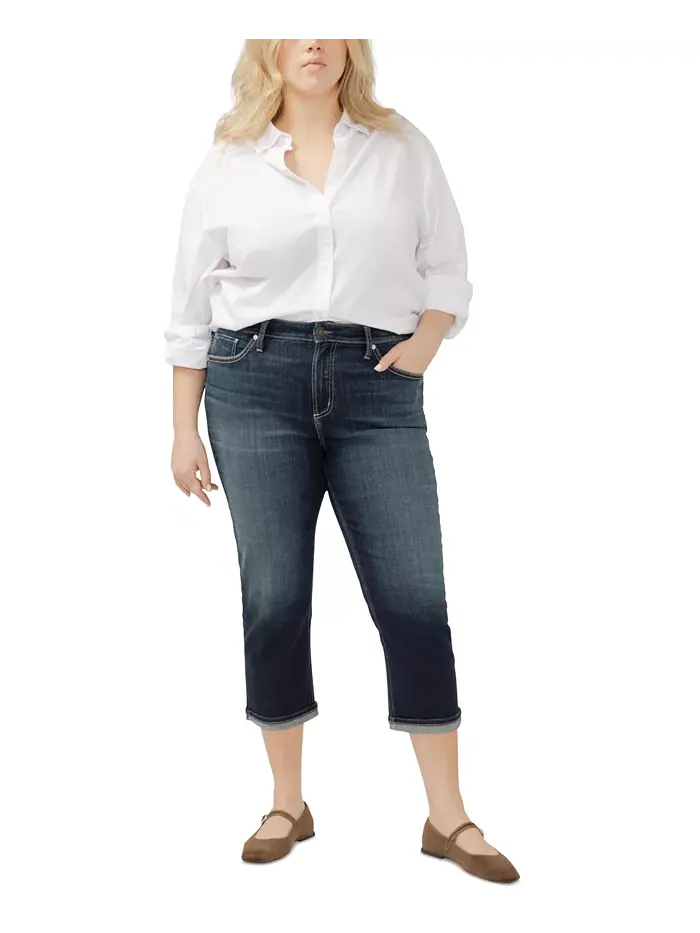 Джинсы Avery с манжетами больших размеров Silver Jeans Co.