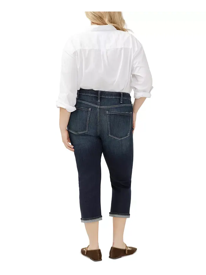 Джинсы Avery с манжетами больших размеров Silver Jeans Co. — изображение 2 из 8, синий