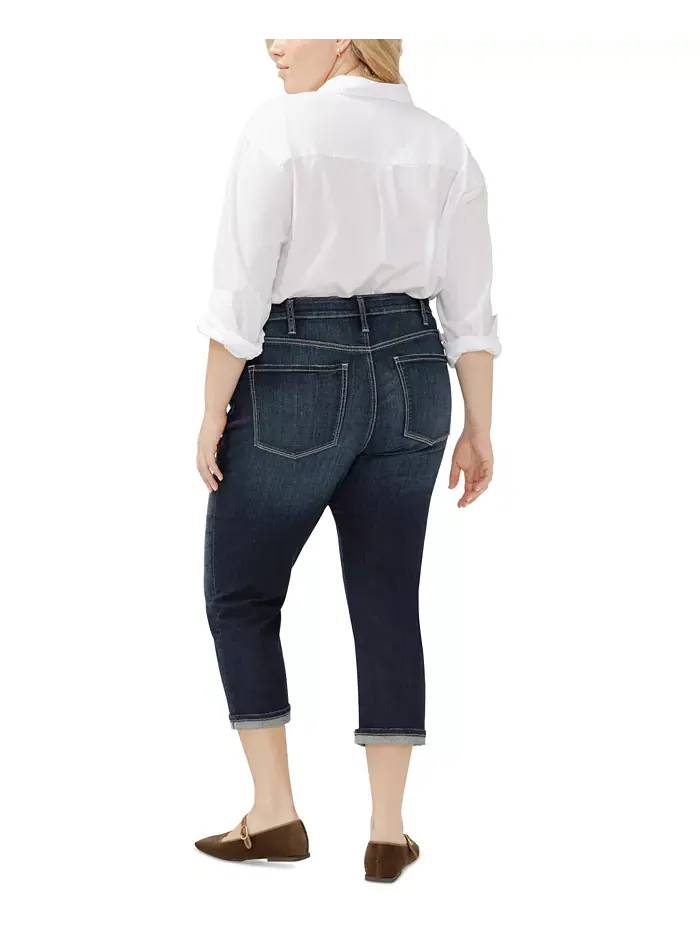 Джинсы Avery с манжетами больших размеров Silver Jeans Co. — изображение 5 из 8, синий