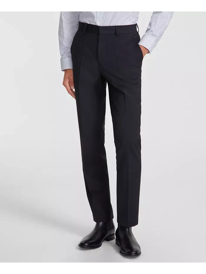 Мужские классические брюки Modern-Fit из шерстяной смеси Hugo Boss — 4