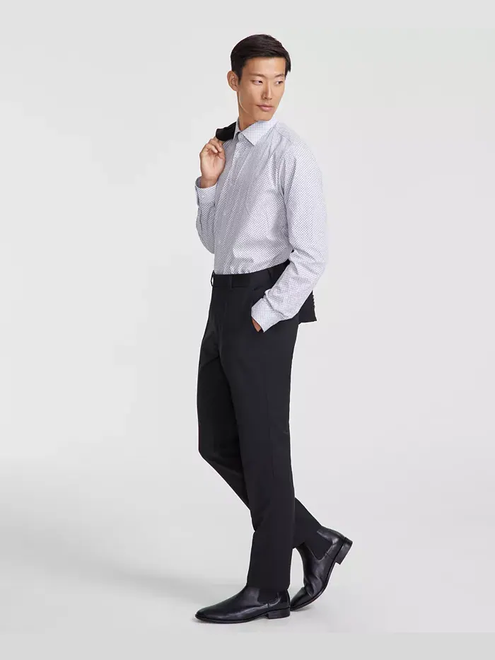 Мужские классические брюки Modern-Fit из шерстяной смеси Hugo Boss — 6