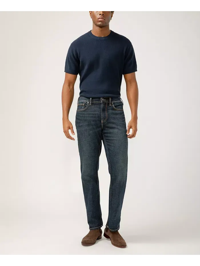 Грейсон Классик Фит Прямые Люкс Херитидж Джинсы Silver Jeans Co. — изображение 5 из 6, синий