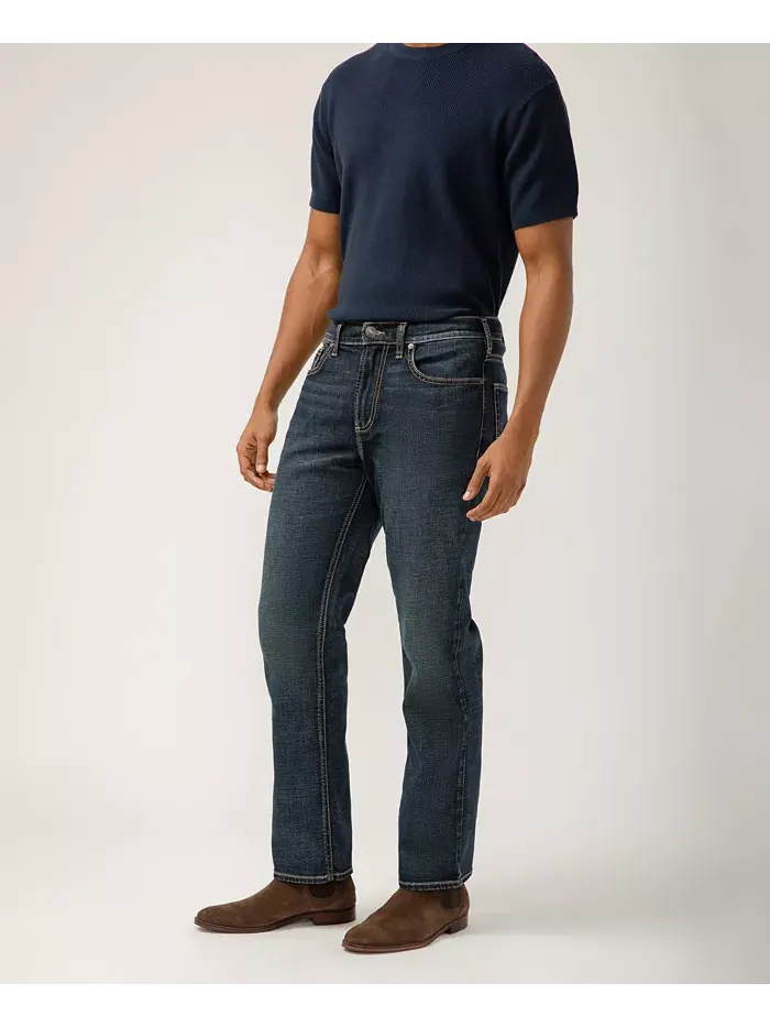 Грейсон Классик Фит Прямые Люкс Херитидж Джинсы Silver Jeans Co. — изображение 6 из 6, синий