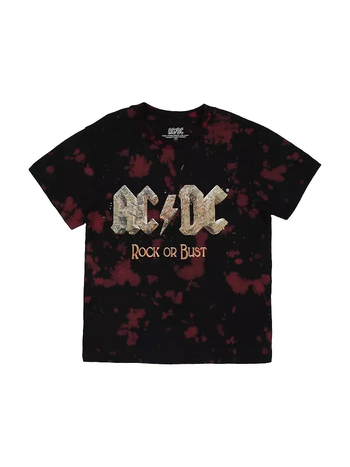 Мальчиковый набор: футболка с коротким рукавом ACDC Rock Or Bust и шорты для отдыха - XXL AC/DC — изображение 2 из 4, черный