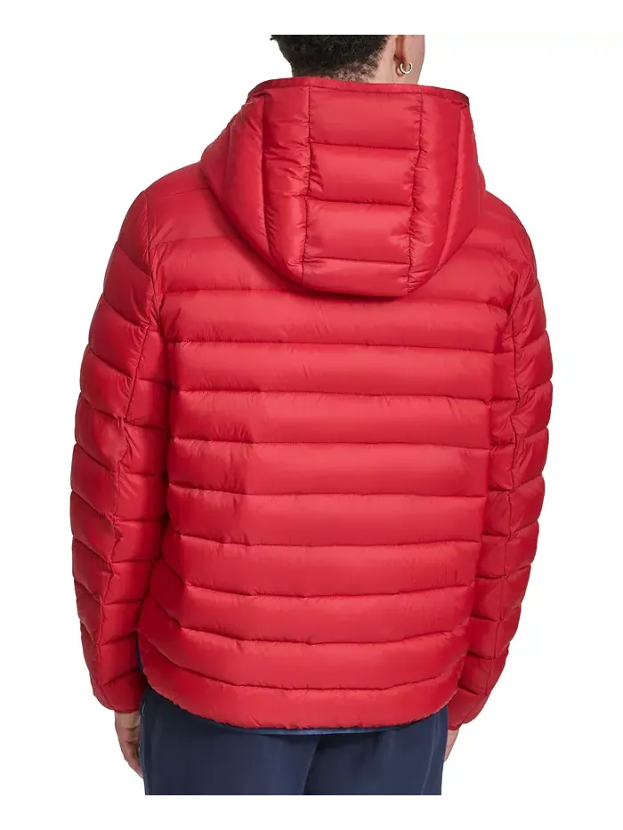 Мужская утепленная куртка с капюшоном Performance Quilted Hooded Jacket Champion — изображение 2 из 5, красный