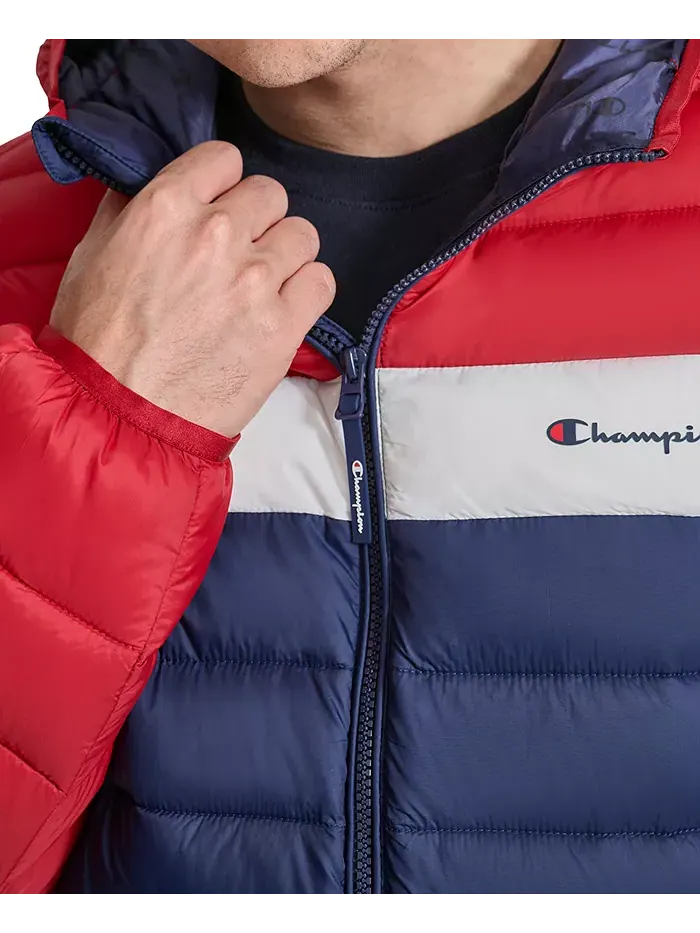 Мужская утепленная куртка с капюшоном Performance Quilted Hooded Jacket Champion — изображение 4 из 5, красный