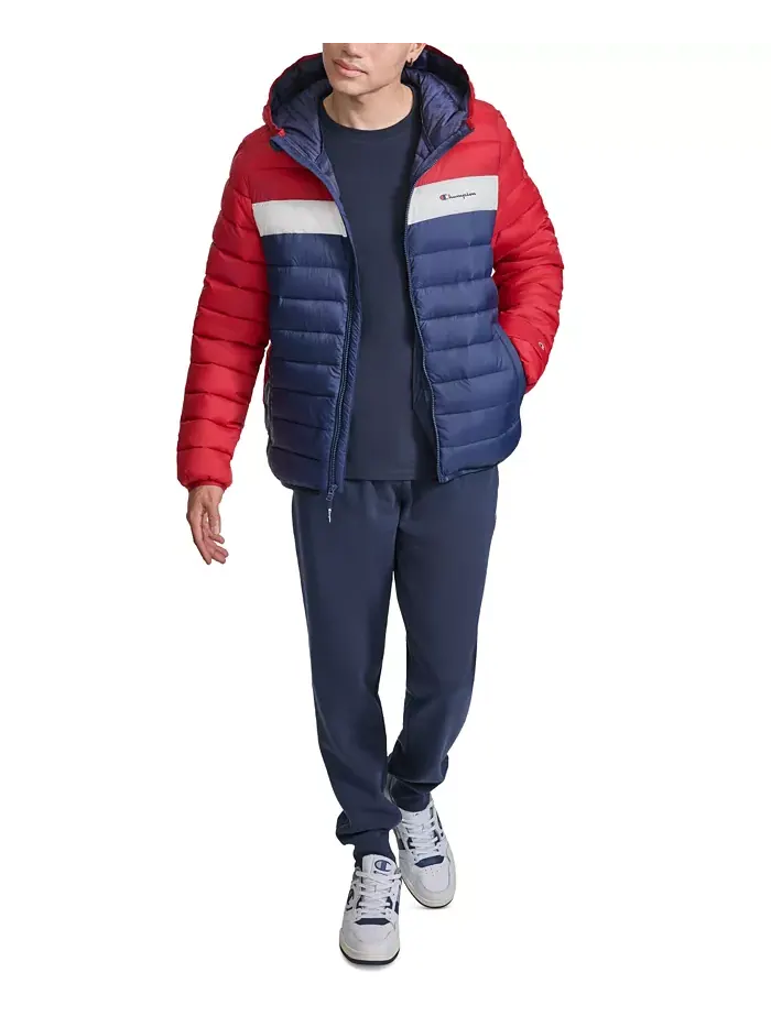 Мужская утепленная куртка с капюшоном Performance Quilted Hooded Jacket Champion — изображение 5 из 5, красный