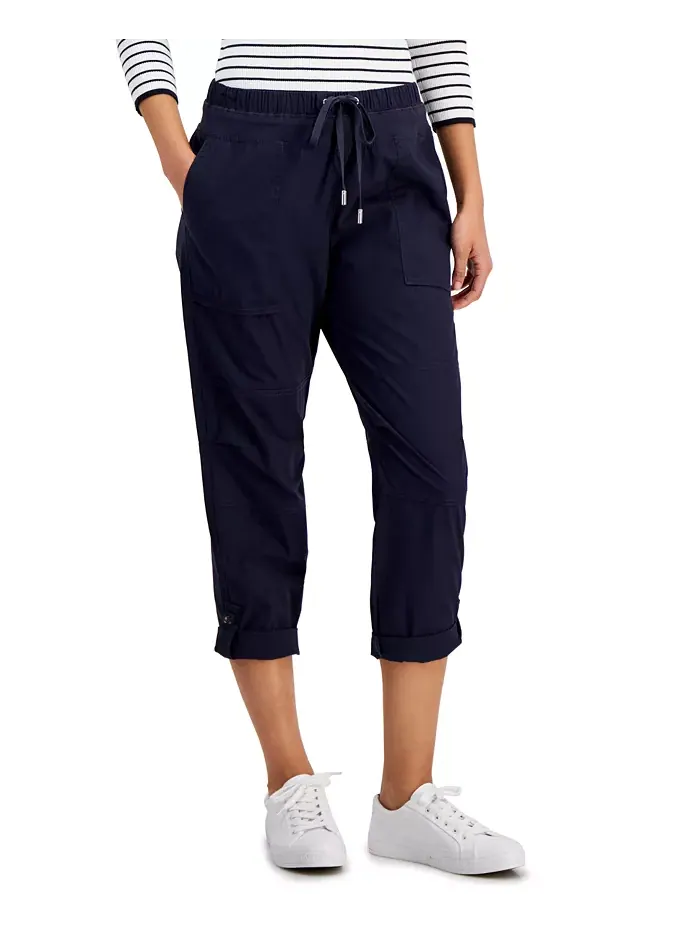 Женские хлопковые брюки с отворотами Utility Nautica Jeans — изображение 1 из 6, ночное небо