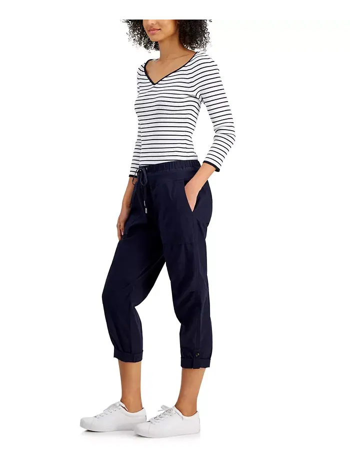 Женские хлопковые брюки с отворотами Utility Nautica Jeans — изображение 3 из 6, ночное небо