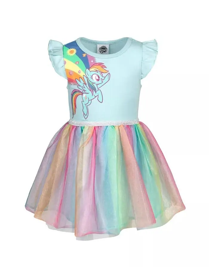 Платье для девочек Pinkie Pie Rainbow Dash от малыша до большого ребенка My Little Pony — синий