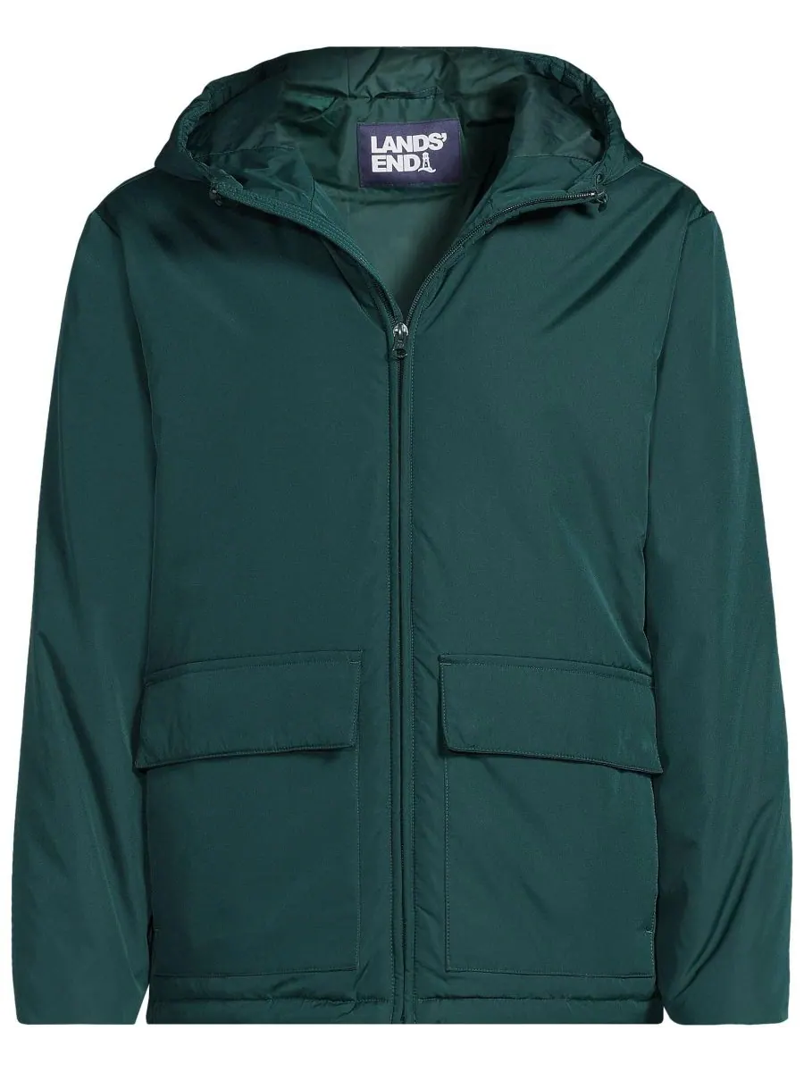Мужская утепленная куртка с капюшоном FeatherFree Lands' End, Deep pine — изображение 3 из 4