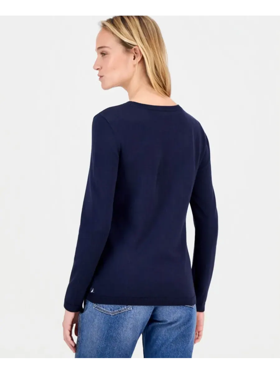 Женский хлопковый свитер Nautica с вышитыми сердечками Nautica Jeans — изображение 2 из 3, розовый