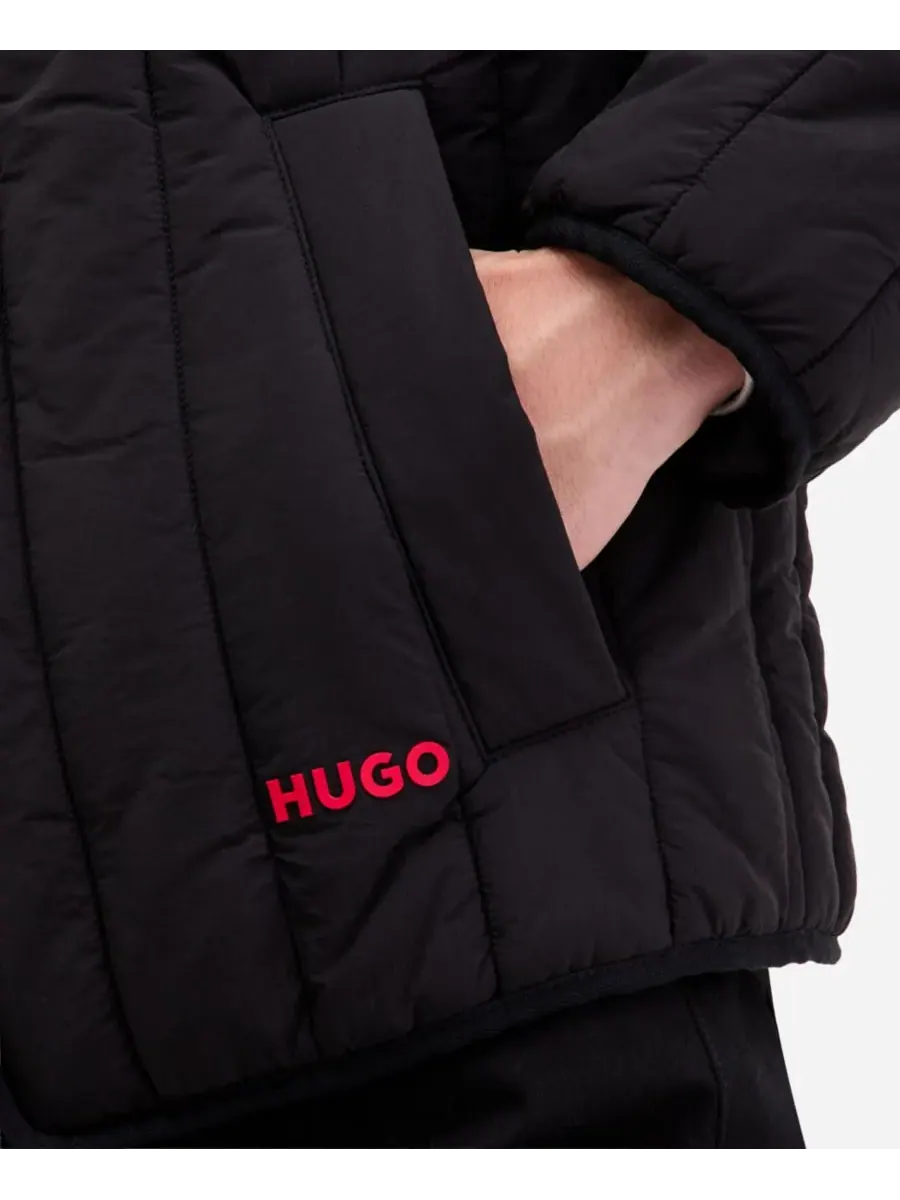 Мужская стеганая куртка Brenoto Hugo Boss — изображение 3 из 4, черный