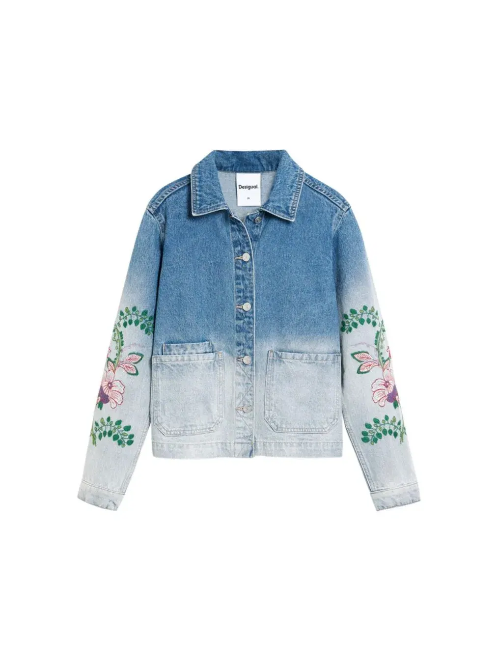 Женская джинсовая куртка с цветами Desigual — изображение 6 из 6, синий