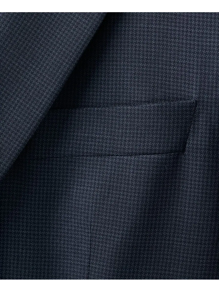 Пиджак из шерсти Turin Wool с лацканами MANGO — изображение 5 из 6, темный темно-синий