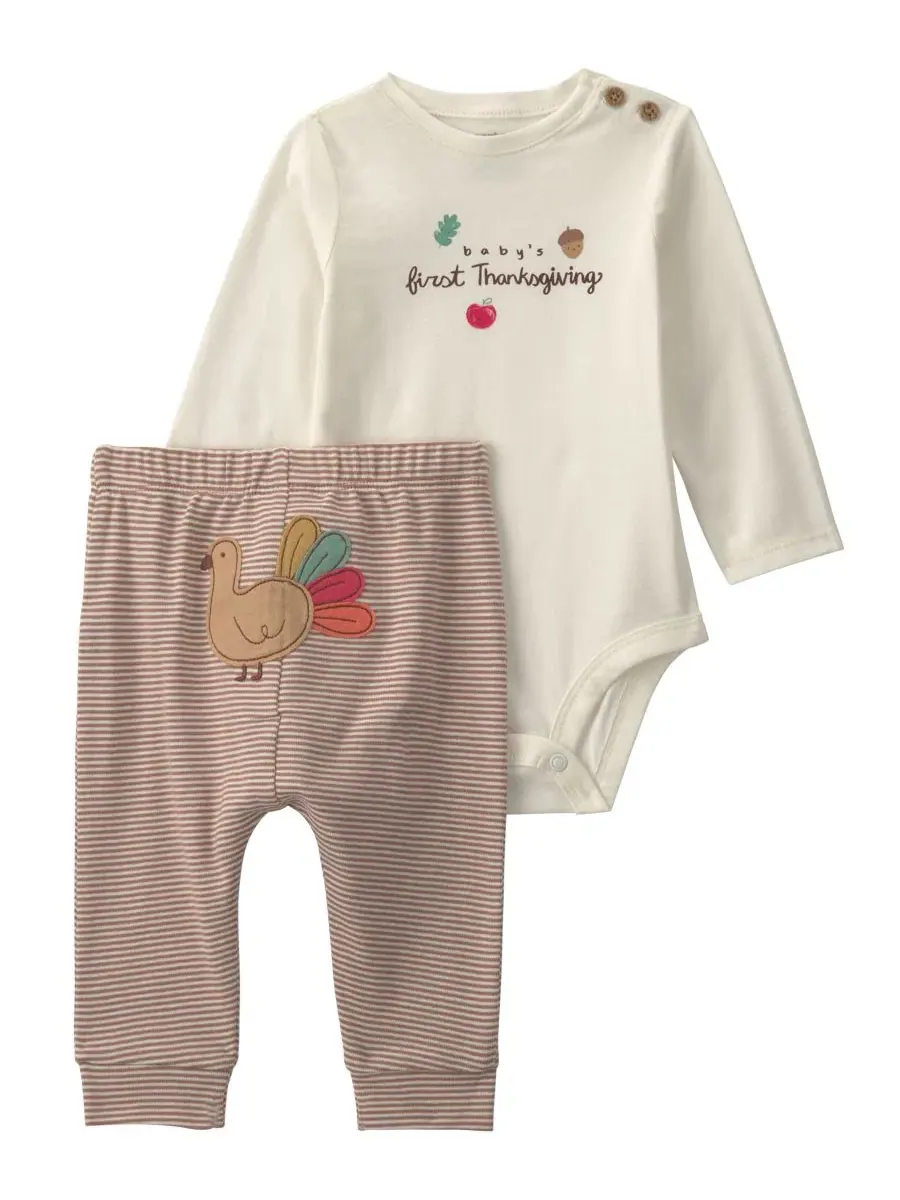 Комплект боди и штанов для малышей Baby's First Thanksgiving Carter's