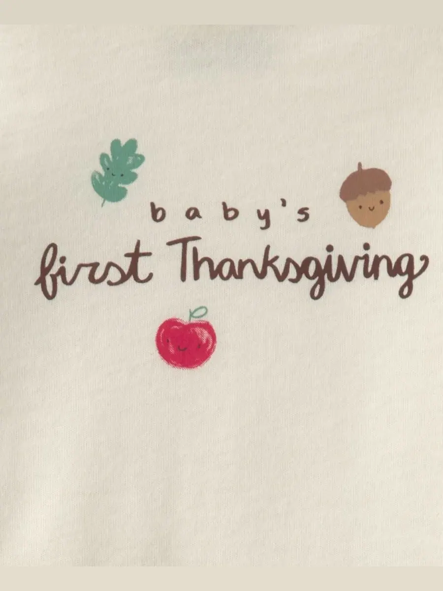 Комплект боди и штанов для малышей Baby's First Thanksgiving Carter's — изображение 2 из 4, коричневый/кремовый