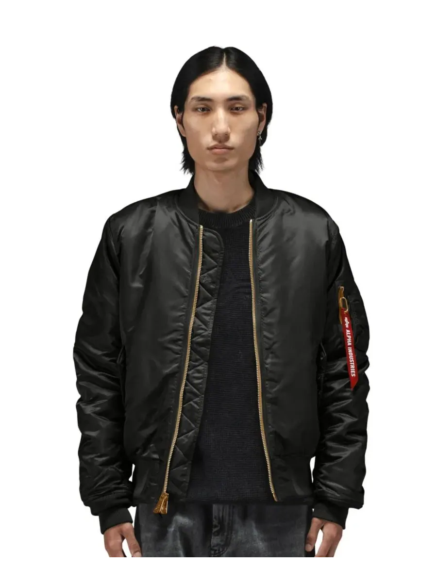 Бомбер MA-1 Slim Fit Alpha Industries — черный