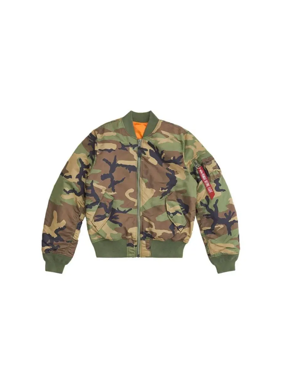 Куртка-бомбер MA-1 Slim Fit Alpha Industries, Woodland Camo — изображение 2 из 6
