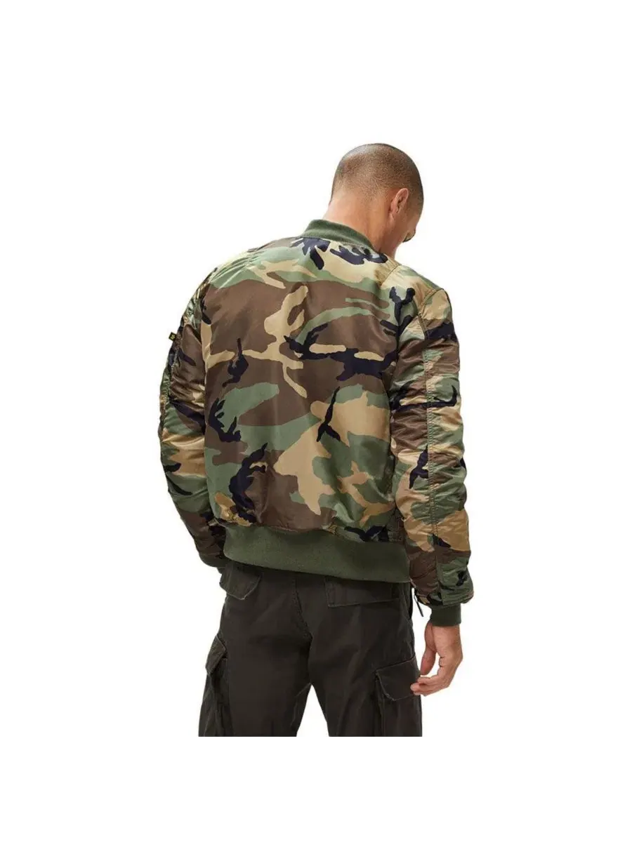 Куртка-бомбер MA-1 Slim Fit Alpha Industries, Woodland Camo — изображение 3 из 6