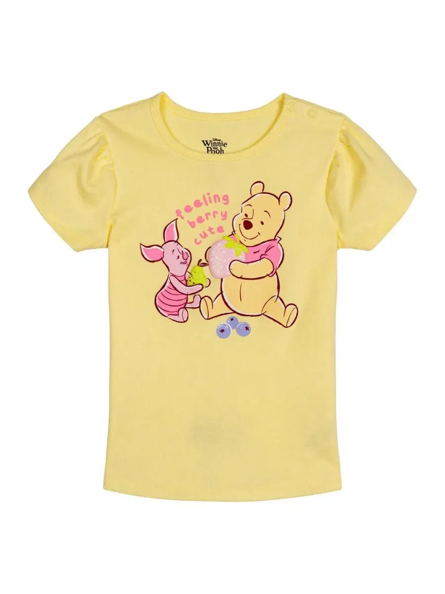 Комплект для девочек: футболка и шорты с принтом Winnie the Pooh Winnie the Pooh — изображение 3 из 3, желтый