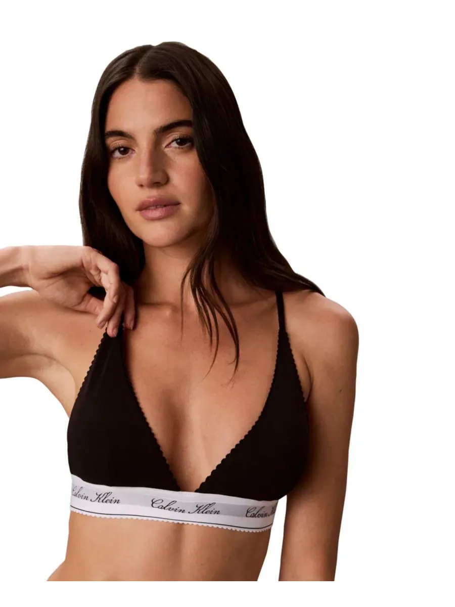 Бюстгальтер-треугольник на бретелях Icon Cotton-Modal Script Calvin Klein