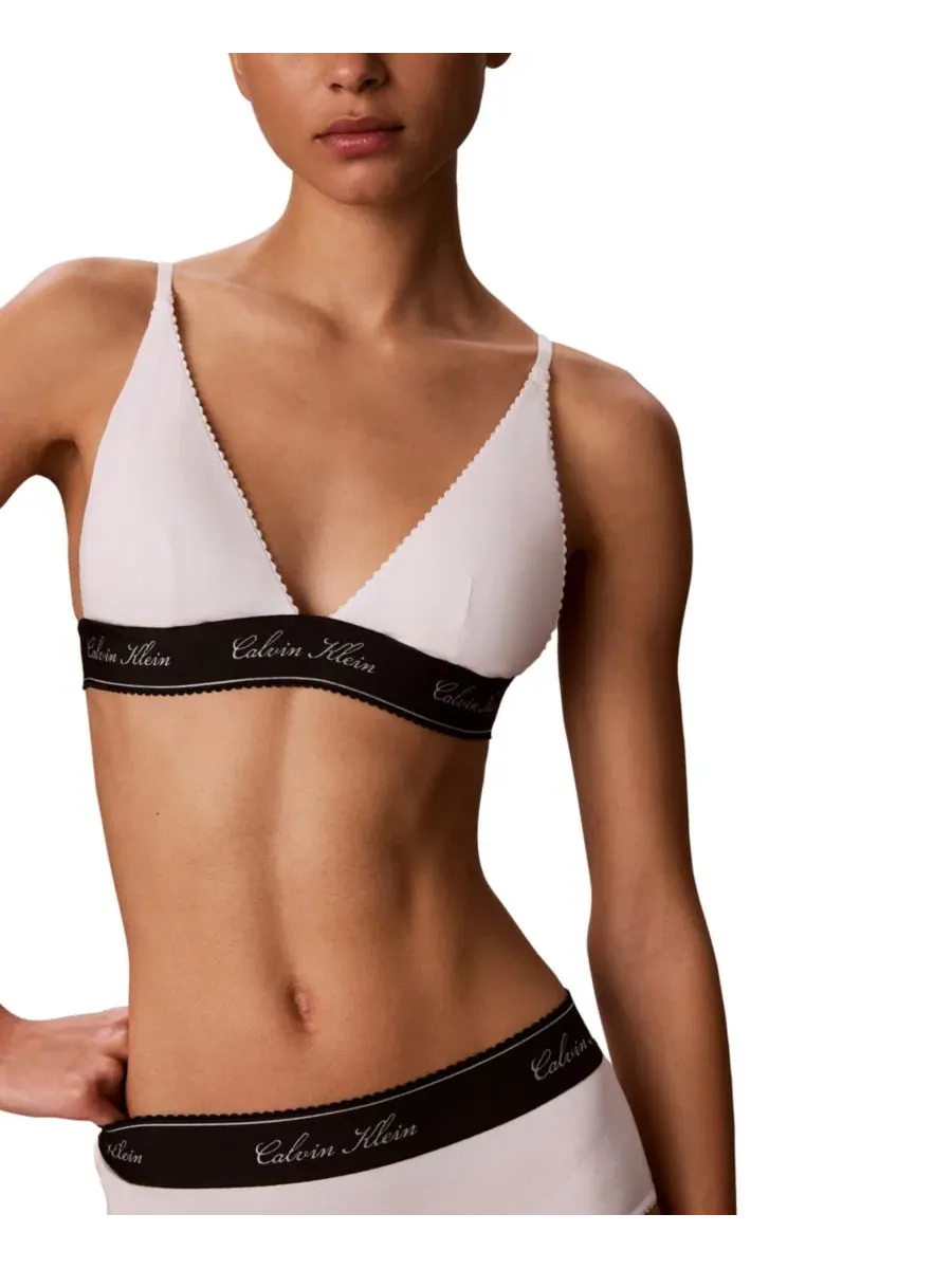 Бюстгальтер треугольной формы без косточек Icon Cotton-Modal Script Calvin Klein