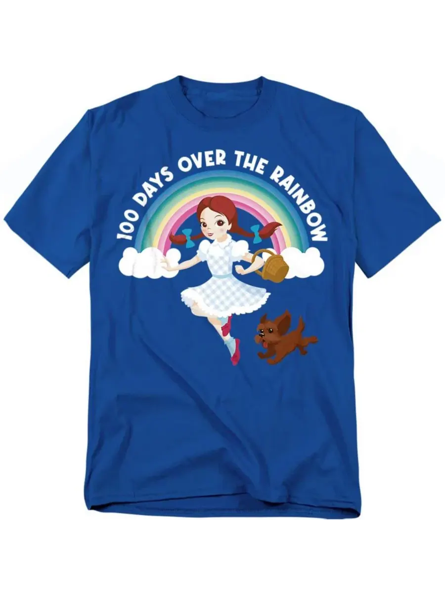Футболка с принтом 100 Days Over The Rainbow Wizard Of Oz — синий