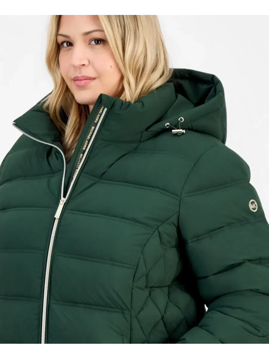 Пуховик с капюшоном Michael Kors — изображение 3 из 5, мох