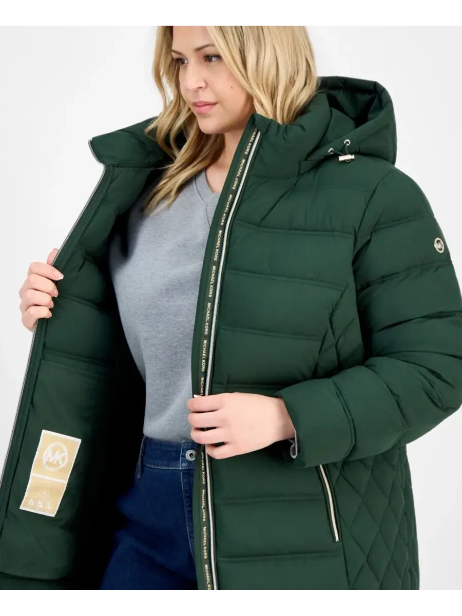Пуховик с капюшоном Michael Kors — изображение 4 из 5, мох