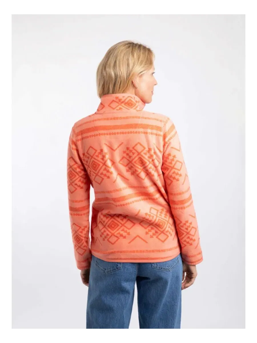 Флисовый свитшот с высоким воротником и принтом Amy Long-Sleeve Mock-Neck Sweatshirt Weird Fish — изображение 3 из 5