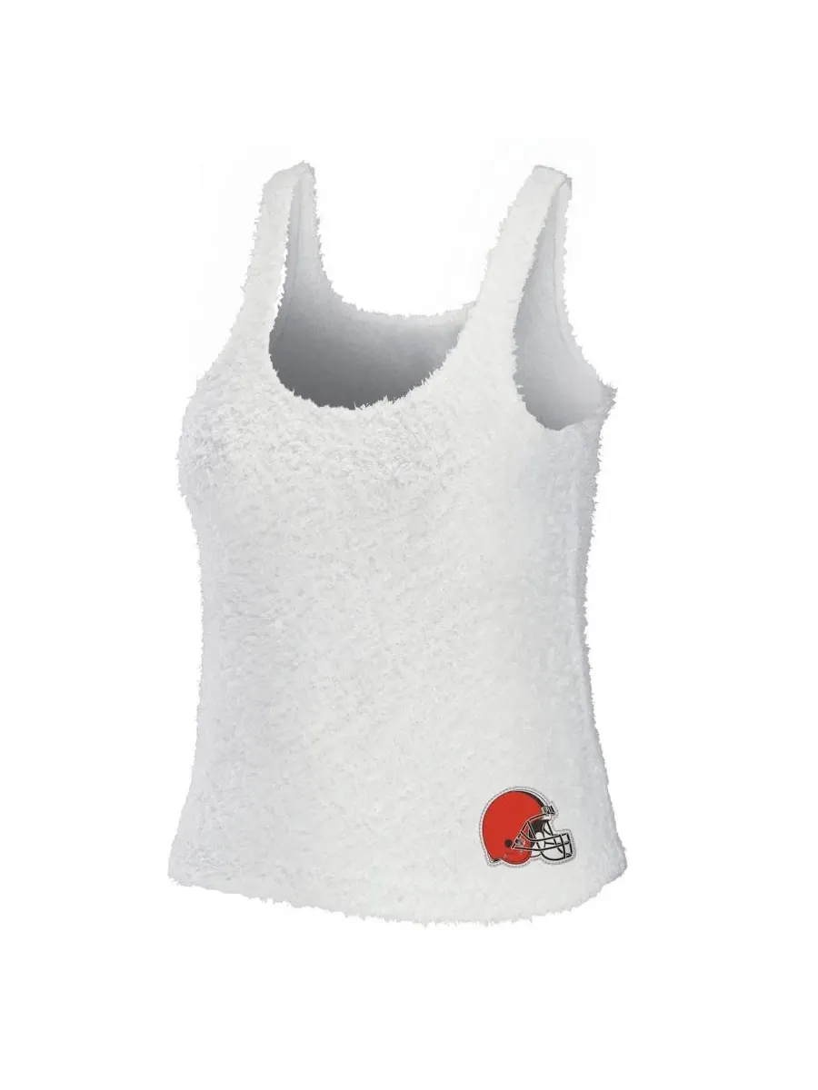 Комплект из топа и брюк с принтом Cleveland Browns WEAR by Erin Andrews — изображение 2 из 5, бежевый